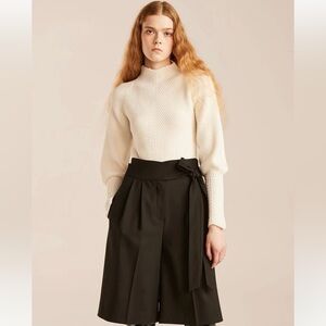 New Rebecca Taylor Backless Mock Neck Sweater